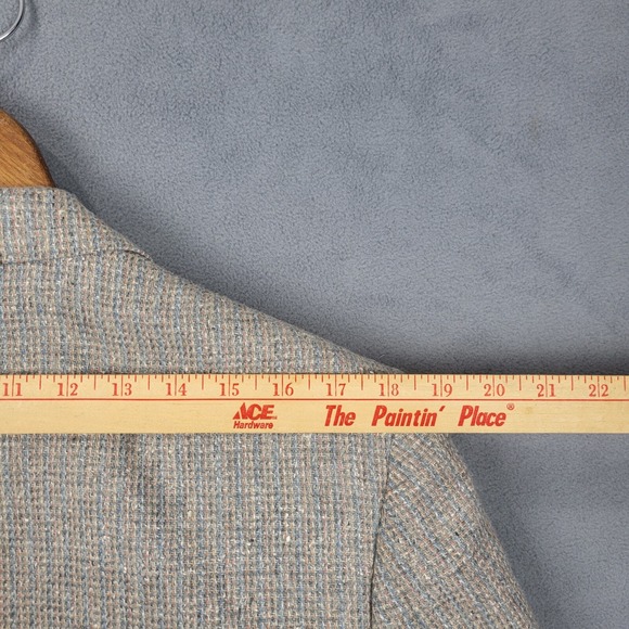 Oakton Ltd Blazer Jacket Men's‎ 42R Gray Long Sleeve Notch Lapel Single Breasted - Picture 9 of 11